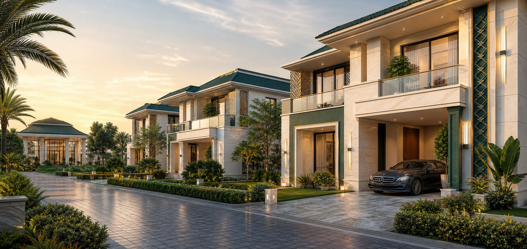 Bharat Emerald Villas luxury duplex exterior at Jewar